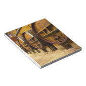 Die Weinkellerei mit großen alten Holzfässern Notizblock (angewinkelt)