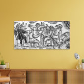 Die Weinliebhaber erfreuen sich Leinwanddruck (Insitu (Wohnzimmer))