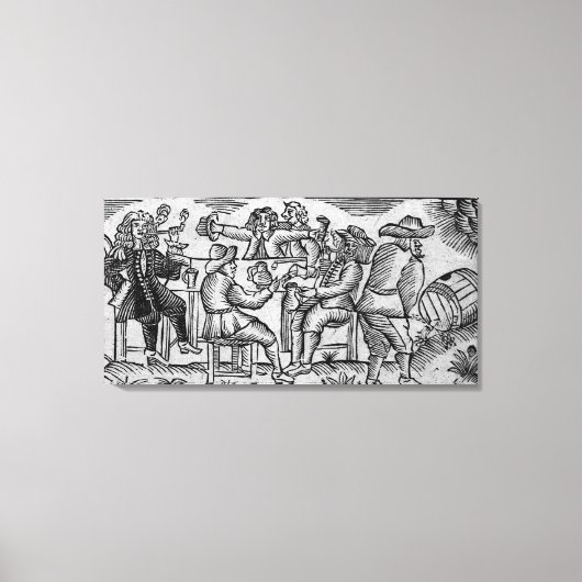 Die Weinliebhaber erfreuen sich Leinwanddruck (Vorderseite)