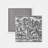 Die Weinliebhaber erfreuen sich Magnet (Vorderseite/Rückseite)