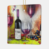 Die Weinprobe Personalisiert Keramikornament (Links)
