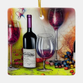 Die Weinprobe Personalisiert Keramikornament (Vorderseite)