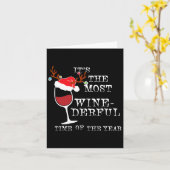 Die weinsüchtigste Zeit des Jahres Weihnachten Karte (Gelbe Blume)