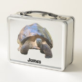 Die weise alte Tortoise Metall Brotdose (Rückseite)