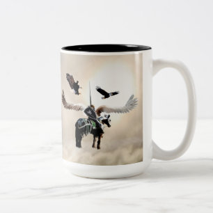 Die Weise des Kriegers Zweifarbige Tasse
