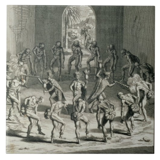 Die Weise, in der karibische Priester ihr Cou Fliese (Vorderseite)