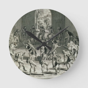 Die Weise, in der karibische Priester ihr Cou Runde Wanduhr