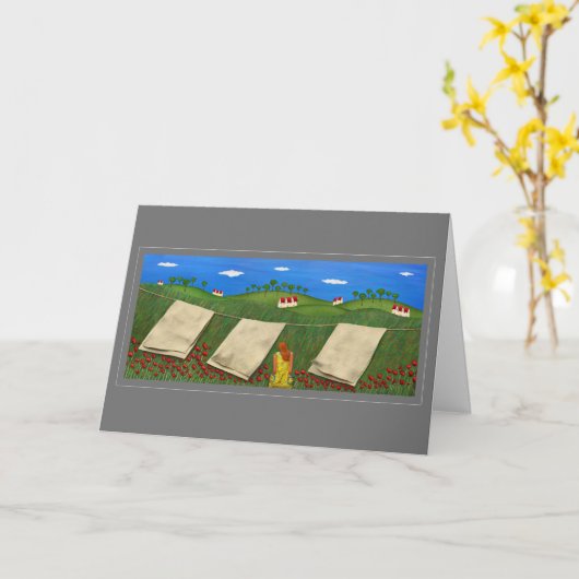 Die Weise war es Karte (Gelbe Blume)