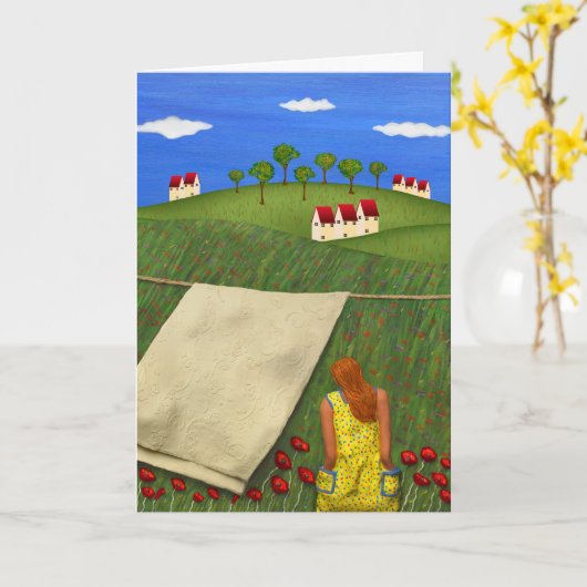 Die Weise war es Karte (Gelbe Blume)