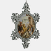 Die Weisen Schneeflocken Zinn-Ornament (Links)