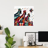 Die Weisen Weihnachtsposter Poster (Heimbüro)