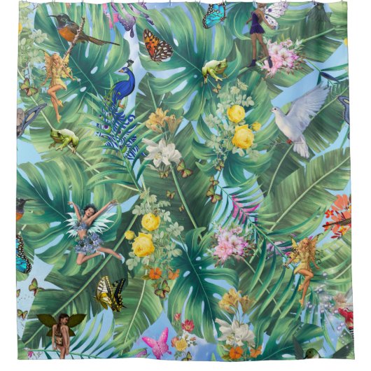 Die weishäufige Fantasiewelt Duschvorhang (Vorderseite)