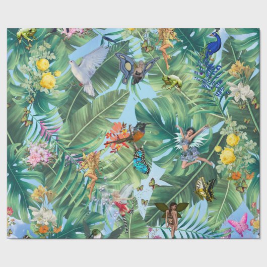 Die weishäufige Fantasiewelt Geschenkpapier (Saum)