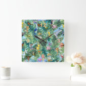 Die weishäufige Fantasiewelt Quadratische Wanduhr (Zuhause)