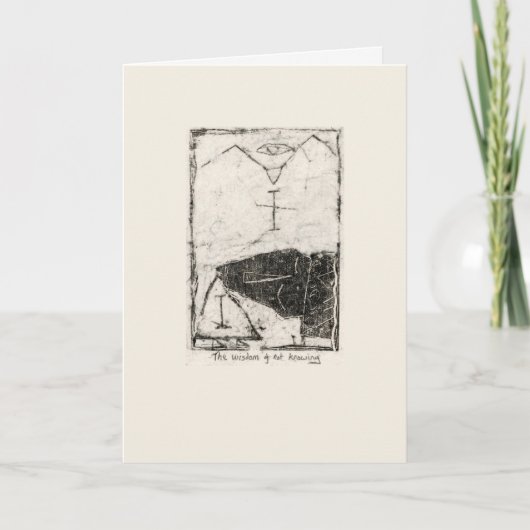 Die Weisheit, nichts zu wissen Karte (Vorderseite)