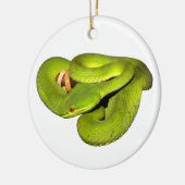 Die weiß-lippige Grubenviper Keramikornament (Links)