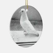 Die Weiß-Taube Keramikornament (Rechts)