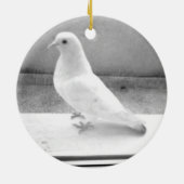 Die Weiß-Taube Keramikornament (Hinten)