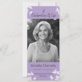 Die weiße Blume zum Feiern der Lebensfotokarte Einladung (Vorderseite)