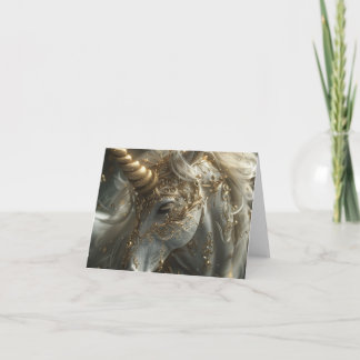 Die weiße Einhorn-Digitalkunst Feiertagskarte