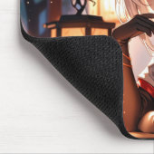Die weiße Fox-Girl-Mousepad Mousepad (Ecke)