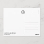 Die weiße Kaninchen-Postkarte CC0242 Postkarte (Rückseite)