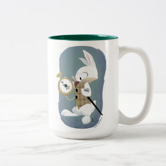 Die weiße Kaninchen-Tasse Zweifarbige Tasse
