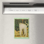 Die weiße Katze, Bonnard,  Magnet (In Situ (Geschirrspüler))