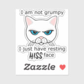 Die weiße Katze im Gesicht ruhen - Vorteile PACR Aufkleber (Blatt)