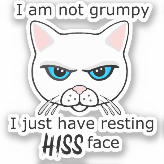 Die weiße Katze im Gesicht ruhen - Vorteile PACR Aufkleber (Vorderseite)