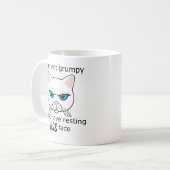 Die weiße Katze im Gesicht ruhen - Vorteile PACR Kaffeetasse (Vorderseite Links)
