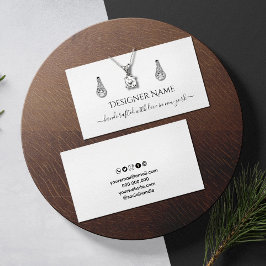 Die weiße, klassische und schicke Schmuckkarte Visitenkarte