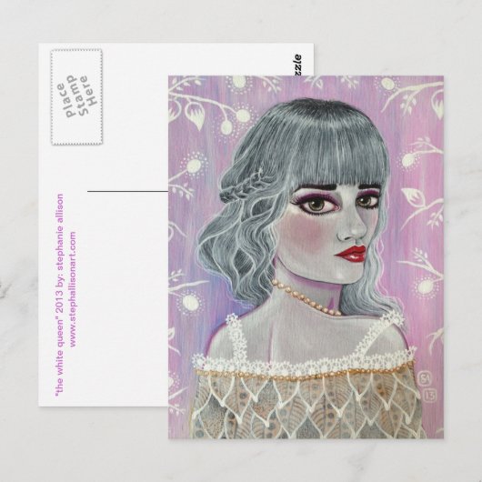 Die weiße Königin Postkarte (Vorne/Hinten)