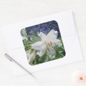 Die weiße Liege im Garten Quadratischer Aufkleber (Umschlag)