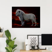 Die weiße Lion Poster (Heimbüro)
