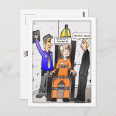 Die weiße Postkarte gefunden (Vorne/Hinten)