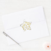 Die weiße Rose der Liebe_ Stern-Aufkleber (Umschlag)