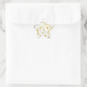 Die weiße Rose der Liebe_ Stern-Aufkleber (Tasche)