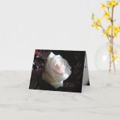 Die weiße Rose Karte (Gelbe Blume)