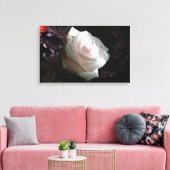 Die weiße Rose Leinwanddruck (Insitu (Wohnzimmer))