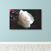 Die weiße Rose Leinwanddruck (Insitu (Holzboden))