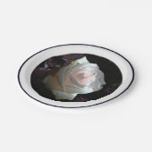 Die weiße Rose Pappteller (Schrägansicht)