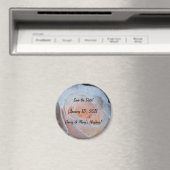 Die weiße Rose speichert das Datumsfenster Magnet (In Situ (Geschirrspüler))