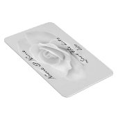 Die weiße Rose speichert den Datums-Magneten Magnet (Rechte Seite)