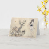 Die weiße Schlange - Gruß-Karte Karte (Gelbe Blume)