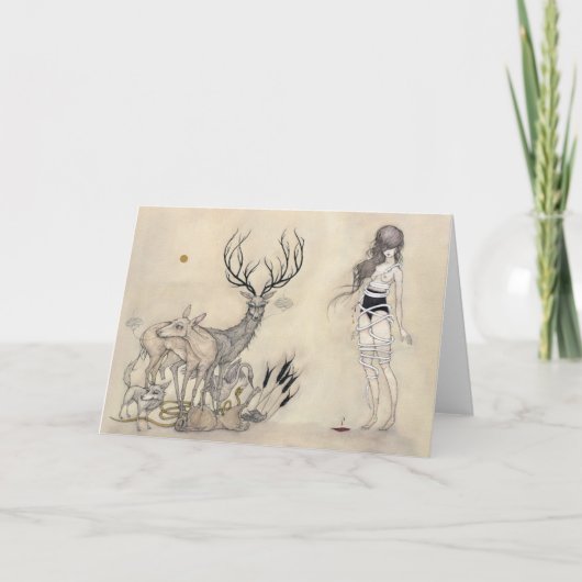 Die weiße Schlange - Gruß-Karte Karte (Vorderseite)