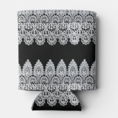 Die weiße Spitze bildet einen zarten Rahmen gegen Dosenkühler (Rückseite)