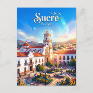 Die Weiße Stadt von Sucre Bolivien Postkarte