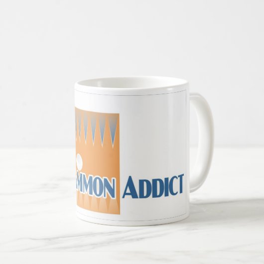 Die weiße Tasse des Backgammon-Süchtigen (VorderseiteRechts)