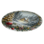 Die weiße Weihnachtszeit Schneidebrett (Ecke)